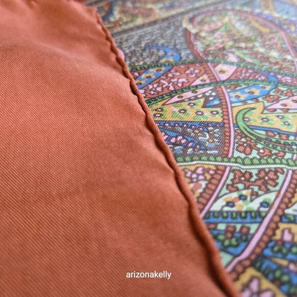 Vintage Liberty Silk Scarf Hand Rolled - Picture 12 of 14